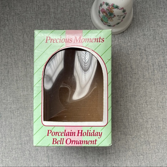 Vintage Precious Moments Porcelain Holiday Bell Ornament - Picture 7 of 8
